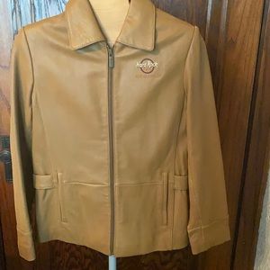 Women’s size small leather Hard Rock Cafe jacket